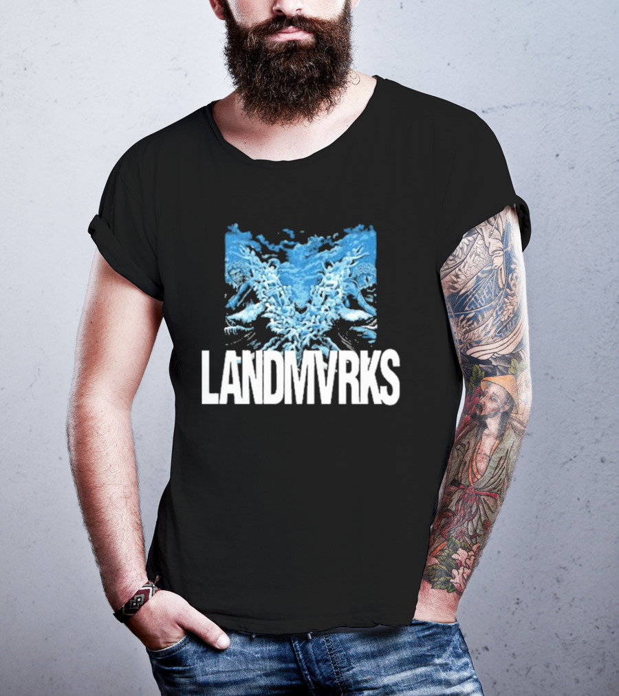 Landmvrks The Darkest Place I’ve Ever Been Album Cover Art Dual Blue Figures T-Shirt