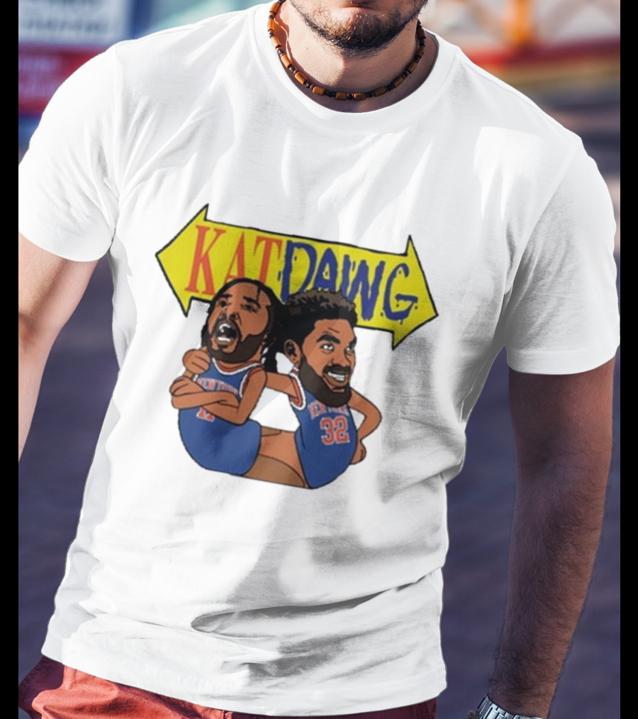 Big Knick Energy Kat Dawg Basketball Cartoon Duo T-Shirt