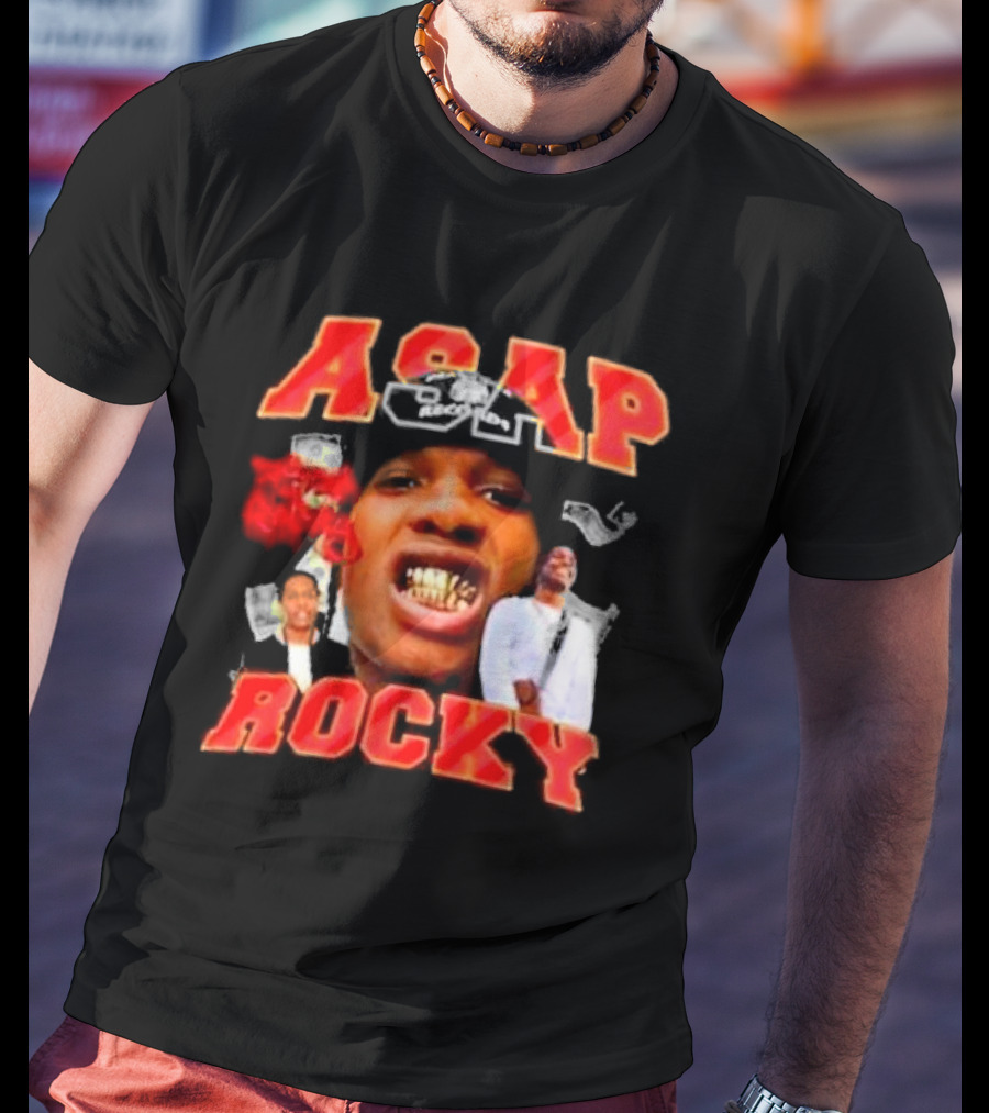 ASAP Rocky Urban Style Iconic Portrait Collage T-Shirt