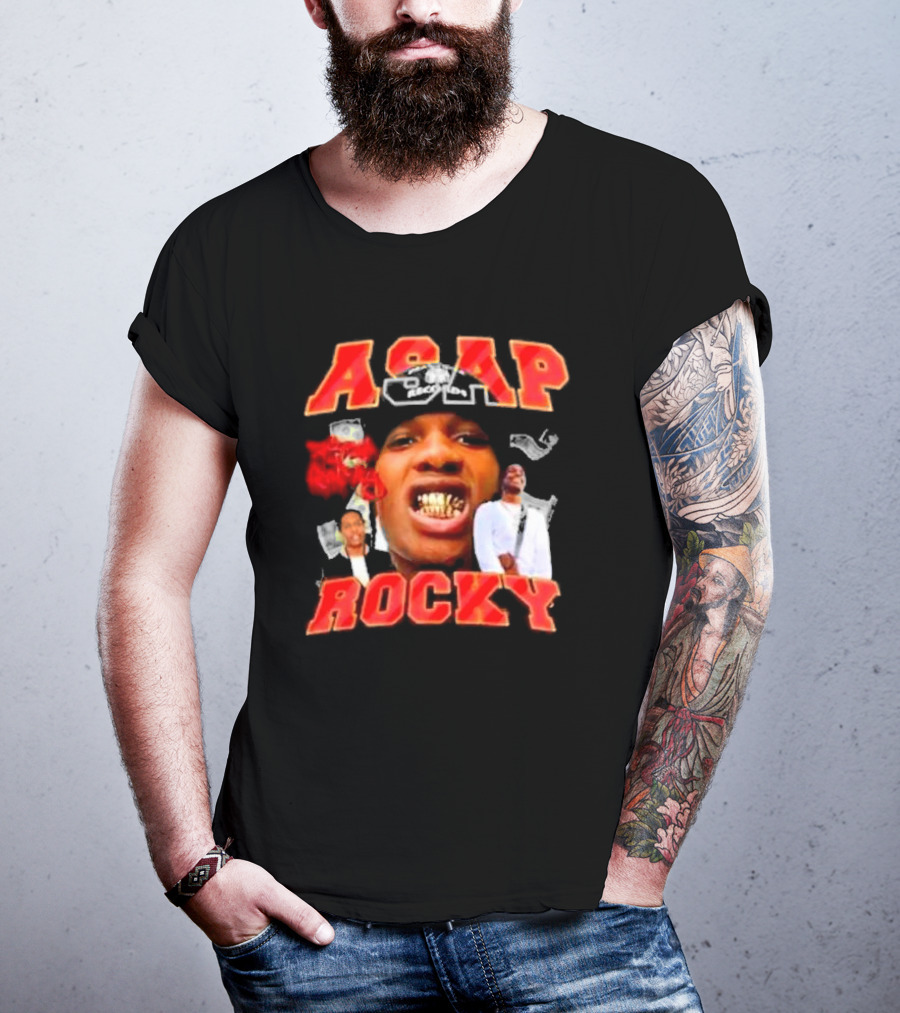 ASAP Rocky Urban Style Iconic Portrait Collage T-Shirt
