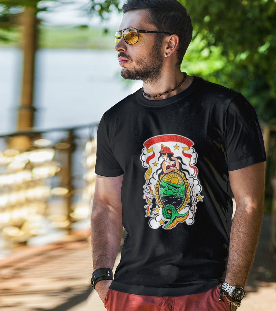 Hell Or High Water Mermaid Asheville T-Shirt
