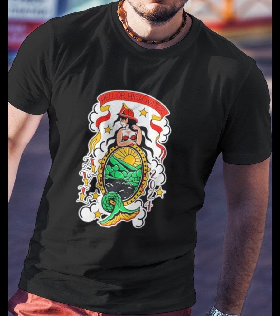 Hell Or High Water Mermaid Asheville T-Shirt