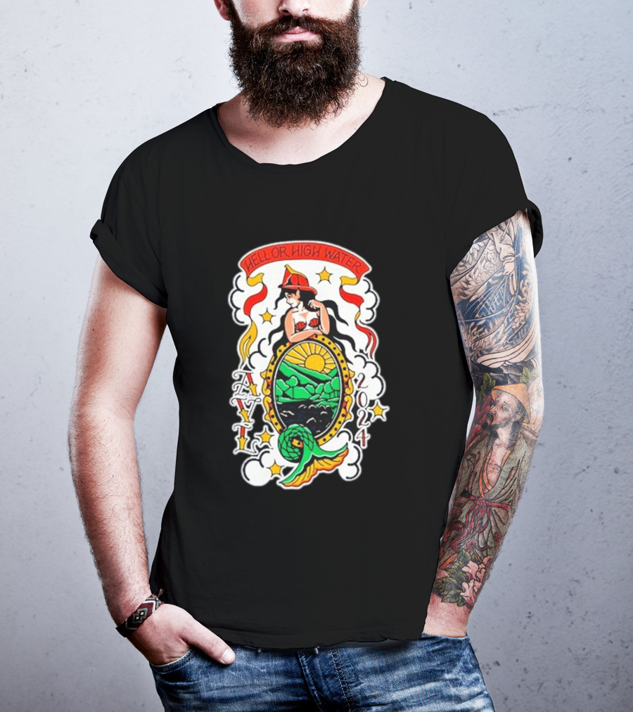 Hell Or High Water Mermaid Asheville T-Shirt