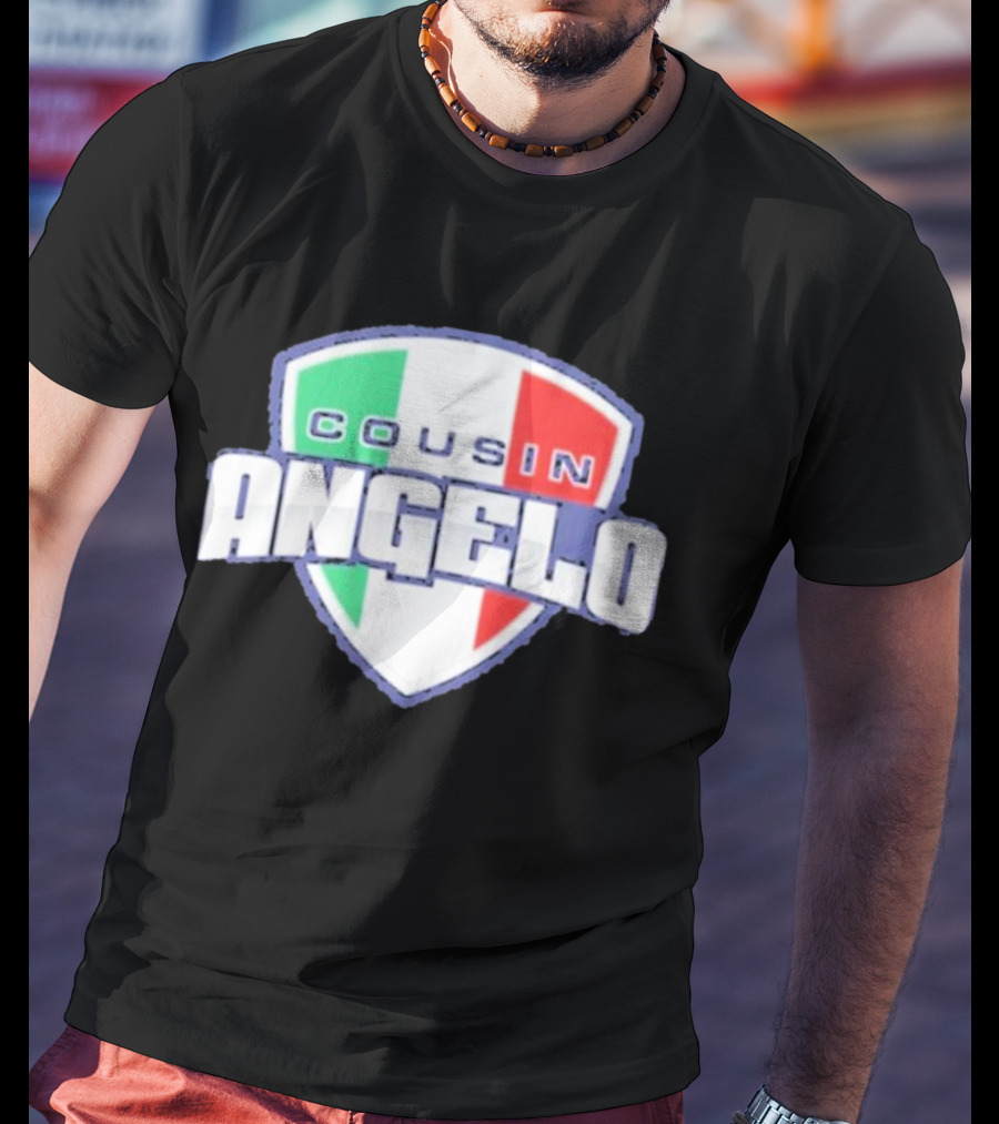 Cousin Angelo Italian Shield Tricolor T-Shirt