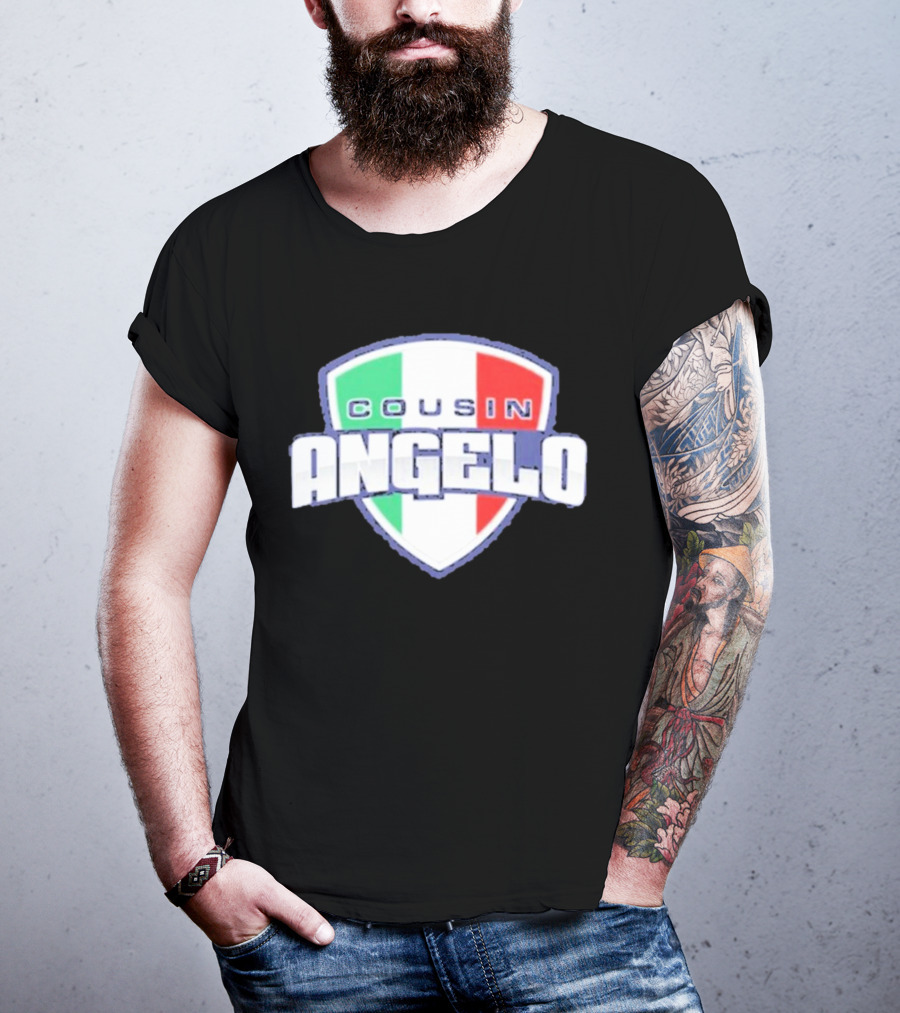 Cousin Angelo Italian Shield Tricolor T-Shirt