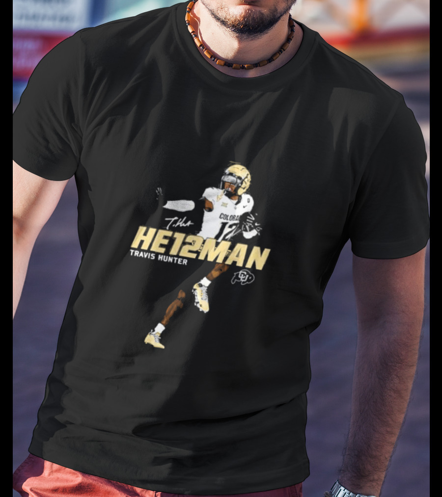 HE12MAN Travis Hunter Colorado Buffaloes T-Shirt