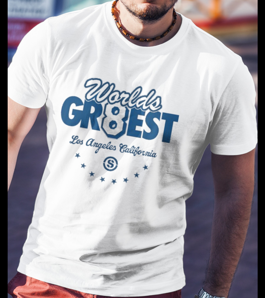 Worlds Gr8est Los Angeles California Eight Stars T-Shirt