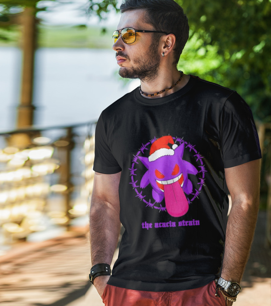 The Acacia Strain Gengar Santa Barbed Circle T-Shirt
