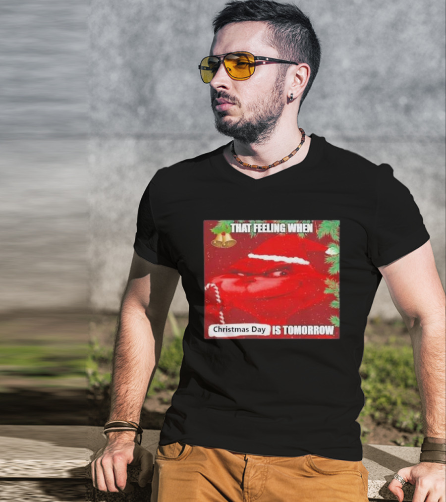That Feeling When Christmas Day Is Tomorrow Santa Grinch T-Shirt