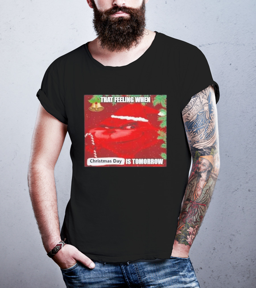 That Feeling When Christmas Day Is Tomorrow Santa Grinch T-Shirt