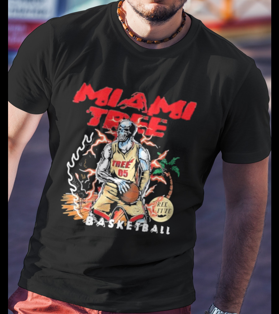 MIAMI TREE TREE 05 REE FIVE BASKETBALL T-Shirt