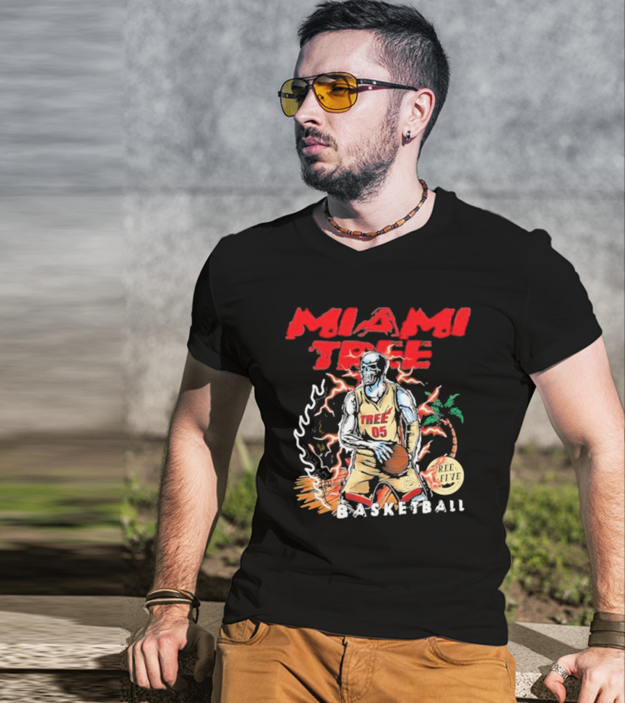 MIAMI TREE TREE 05 REE FIVE BASKETBALL T-Shirt