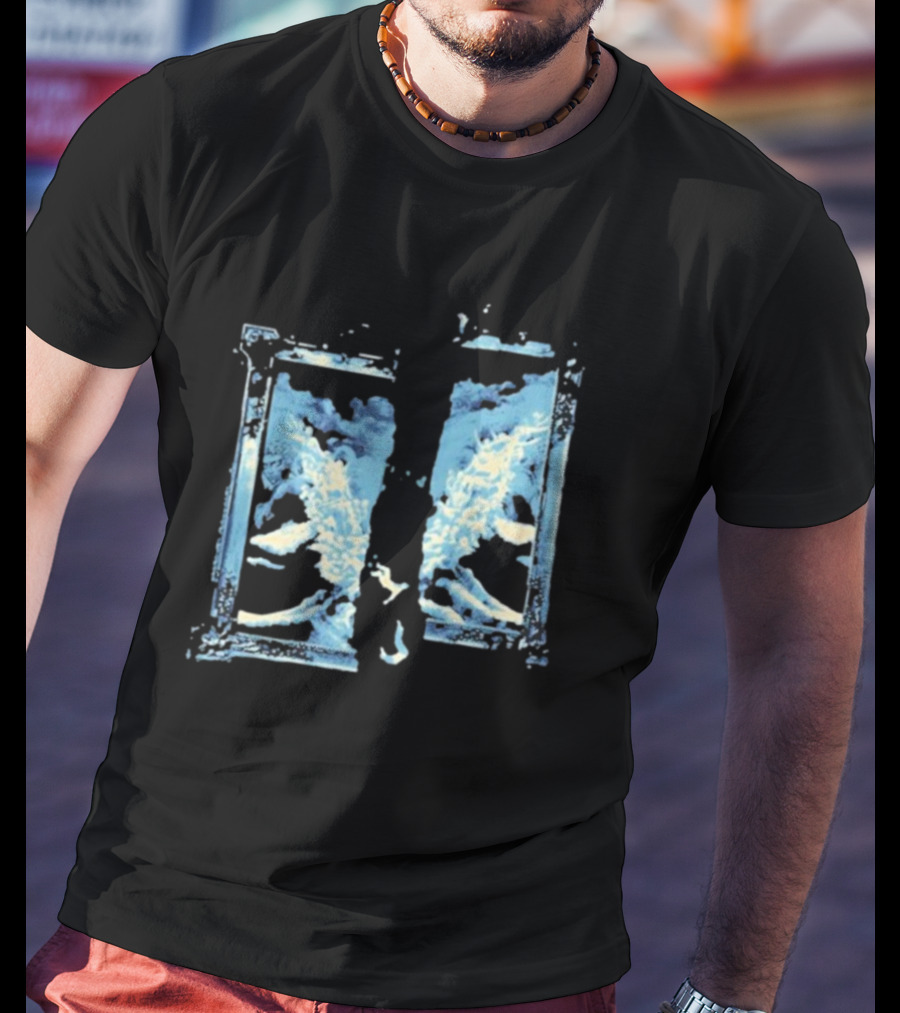 Split Album Landmvrks Blue Ocean Wave Framed Window T-Shirt