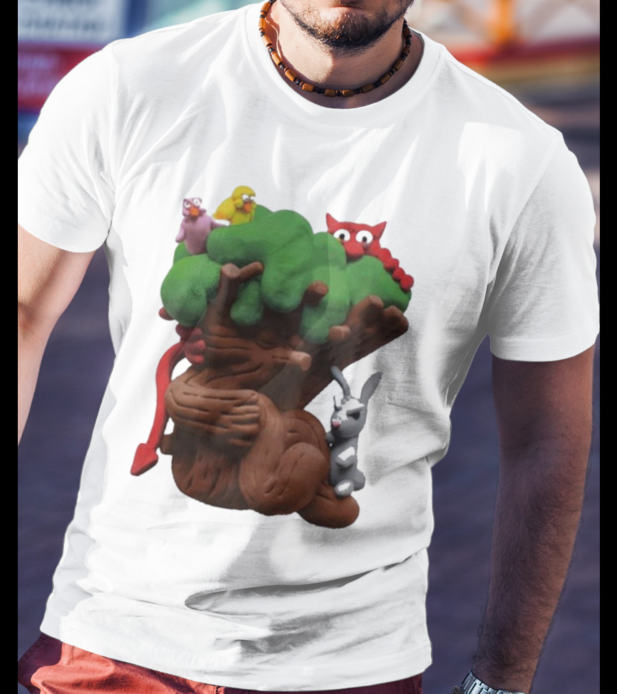 Spookywoods Tree With Animals And Cartoon Creatures T-Shirt