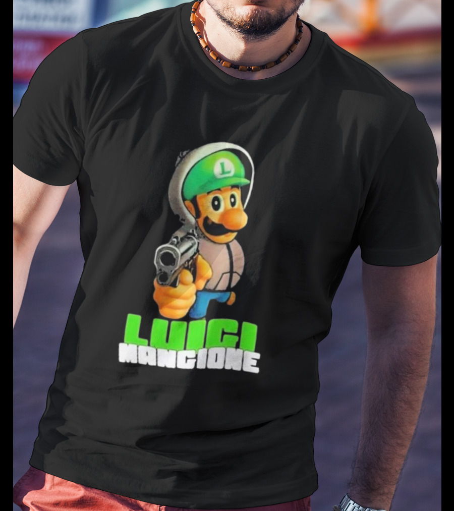 Luigi Mangione Luigi With Gun Iconic Image T-Shirt
