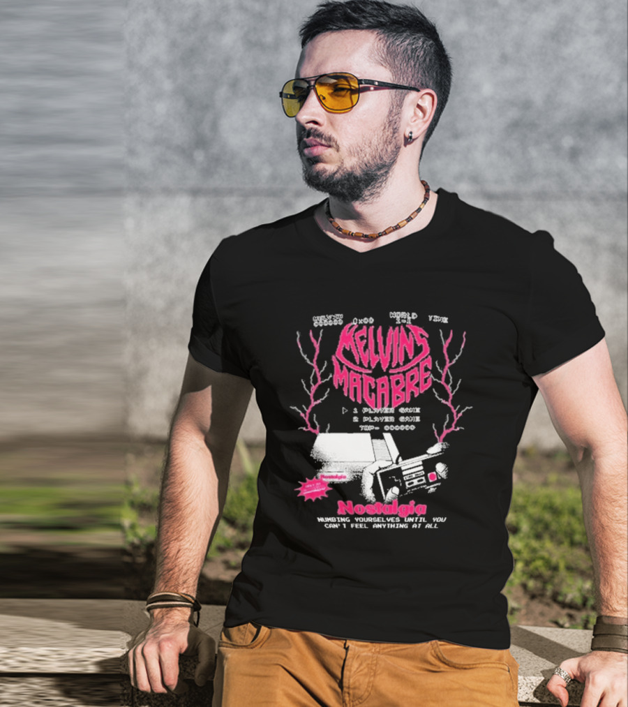Melvins Macabre Nostalgia Numbing Yourself World View Meatcanyon 1 Player 2 Player Game 000000 T-Shirt