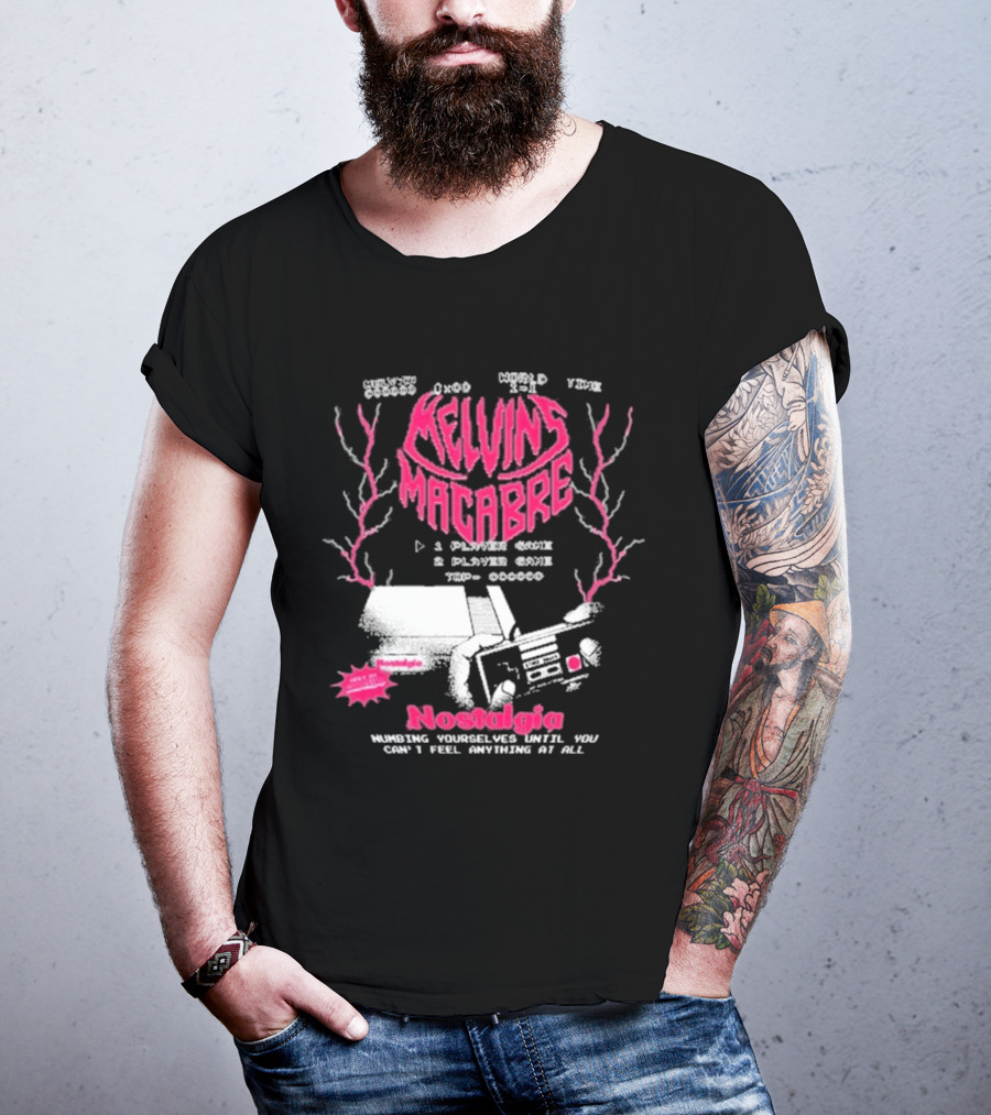 Melvins Macabre Nostalgia Numbing Yourself World View Meatcanyon 1 Player 2 Player Game 000000 T-Shirt