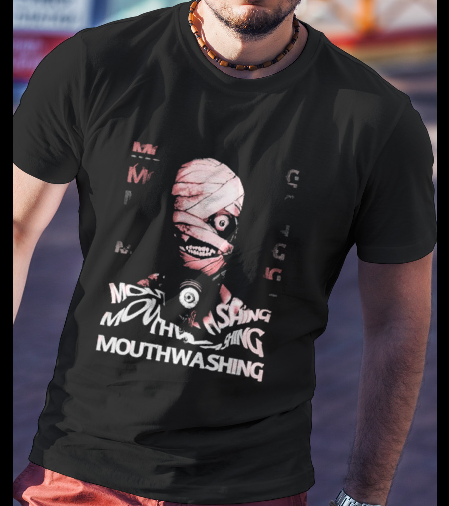 Mouthwashing Horror Game Glitch Masked Figure T-Shirt