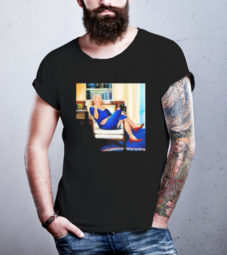 Parsing Bill Clinton Blue Dress Jeffrey Epstein Home T-Shirt