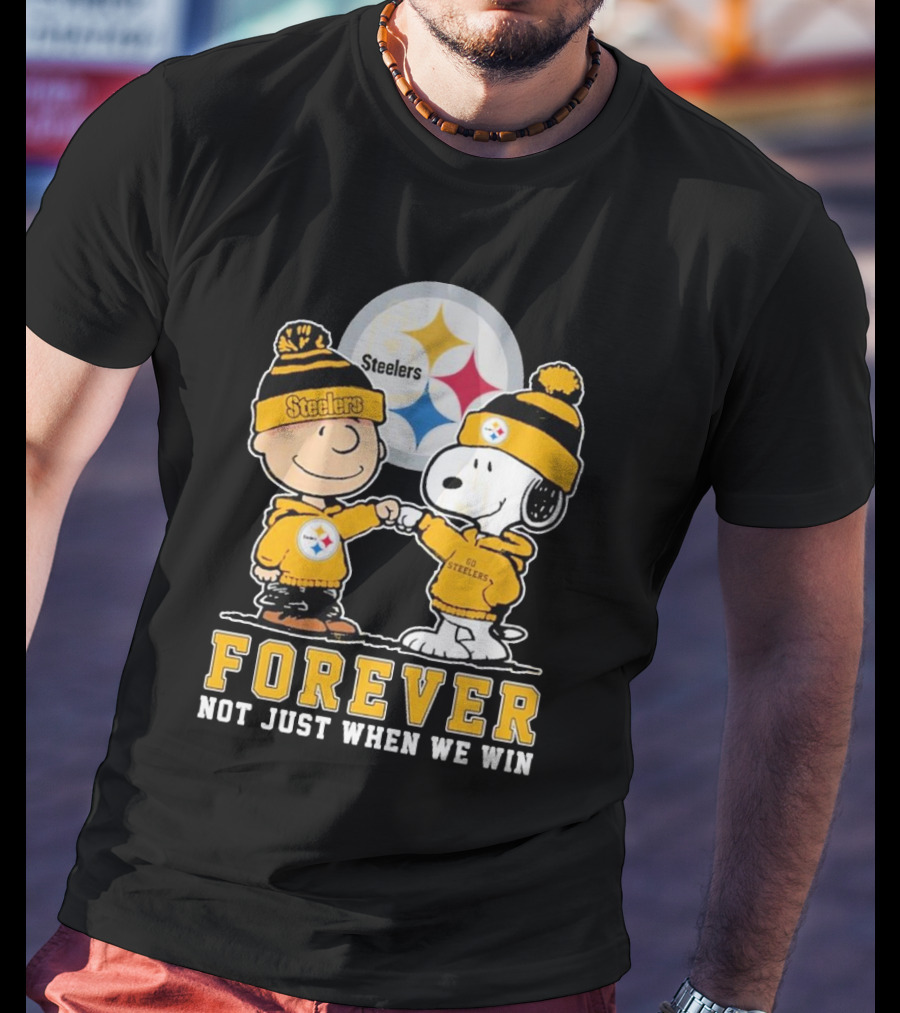 Pittsburgh Steelers Snoopy Forever Not Just When We Win Fan Fist Bump T-Shirt