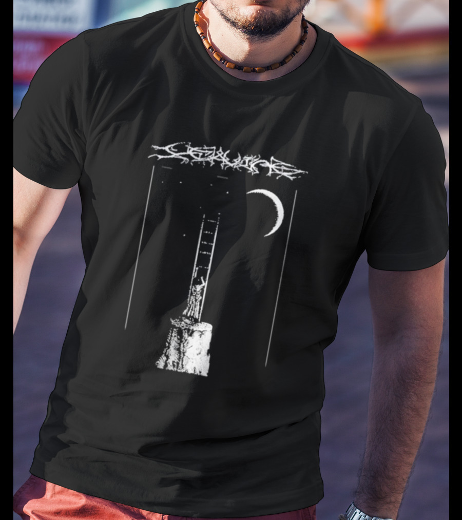 De Leaving Gildan Softstyle Ladder To Crescent Moon T-Shirt