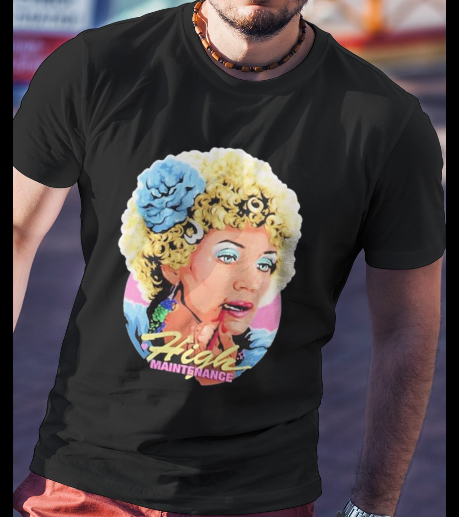 Kath Day-Knight Applying Lipstick High Maintenance T-Shirt