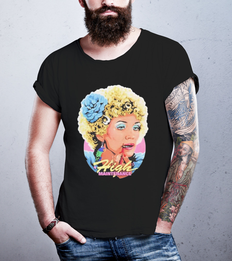 Kath Day-Knight Applying Lipstick High Maintenance T-Shirt