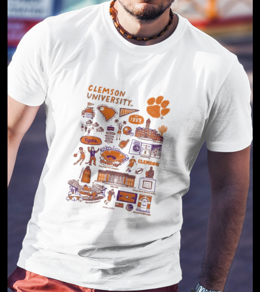 Toddler Vive La Fete White Clemson University Tigers 1899 Impressions T-Shirt