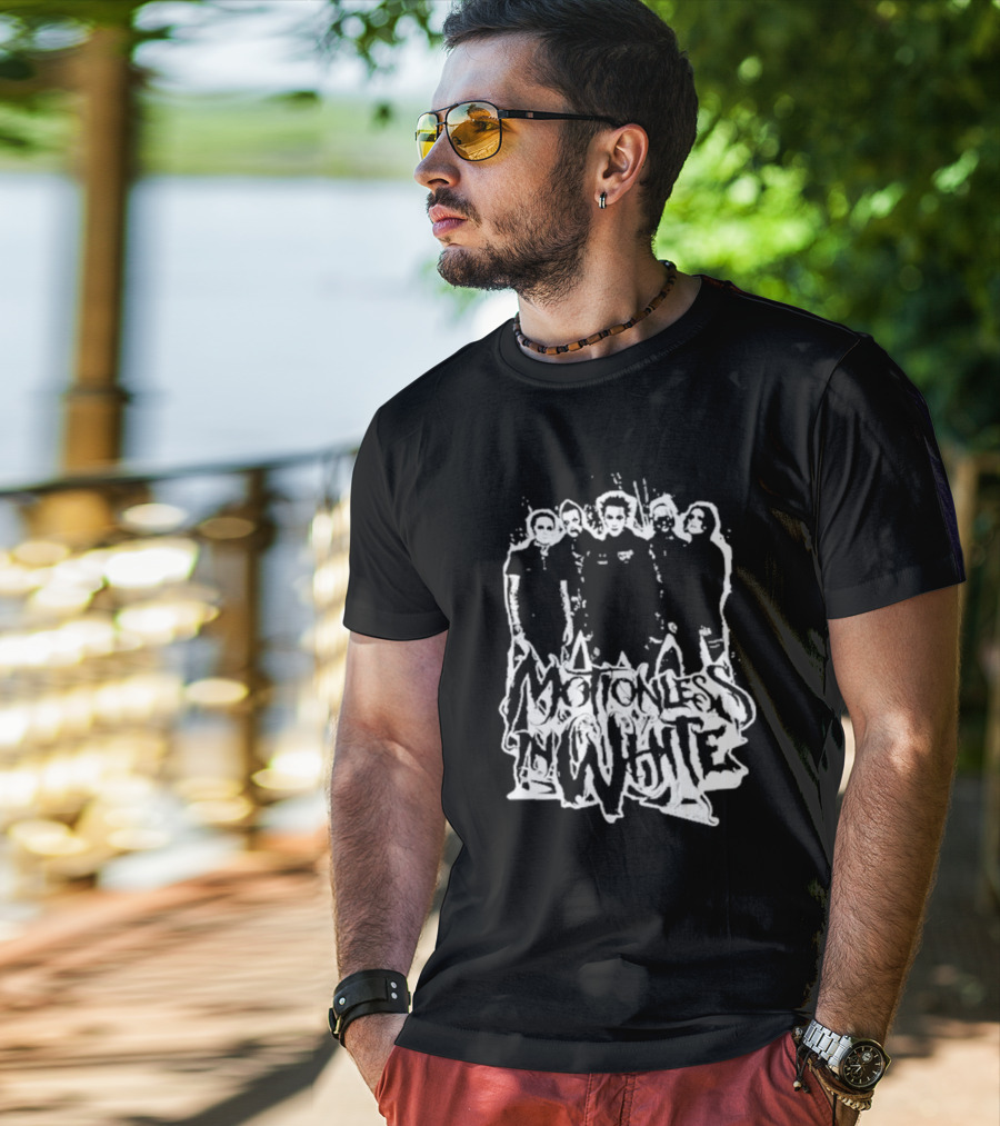 Motionless In White Band Members Paint Splatter T-Shirt