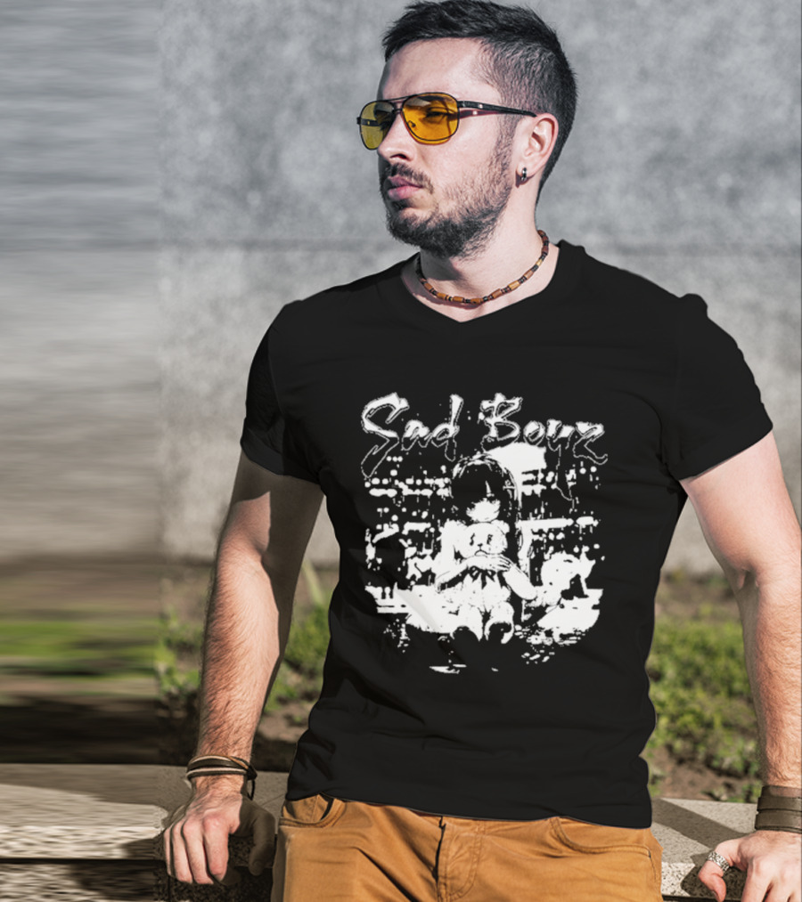 Sad Boyz Sad Bear Girl Cityscape T-Shirt