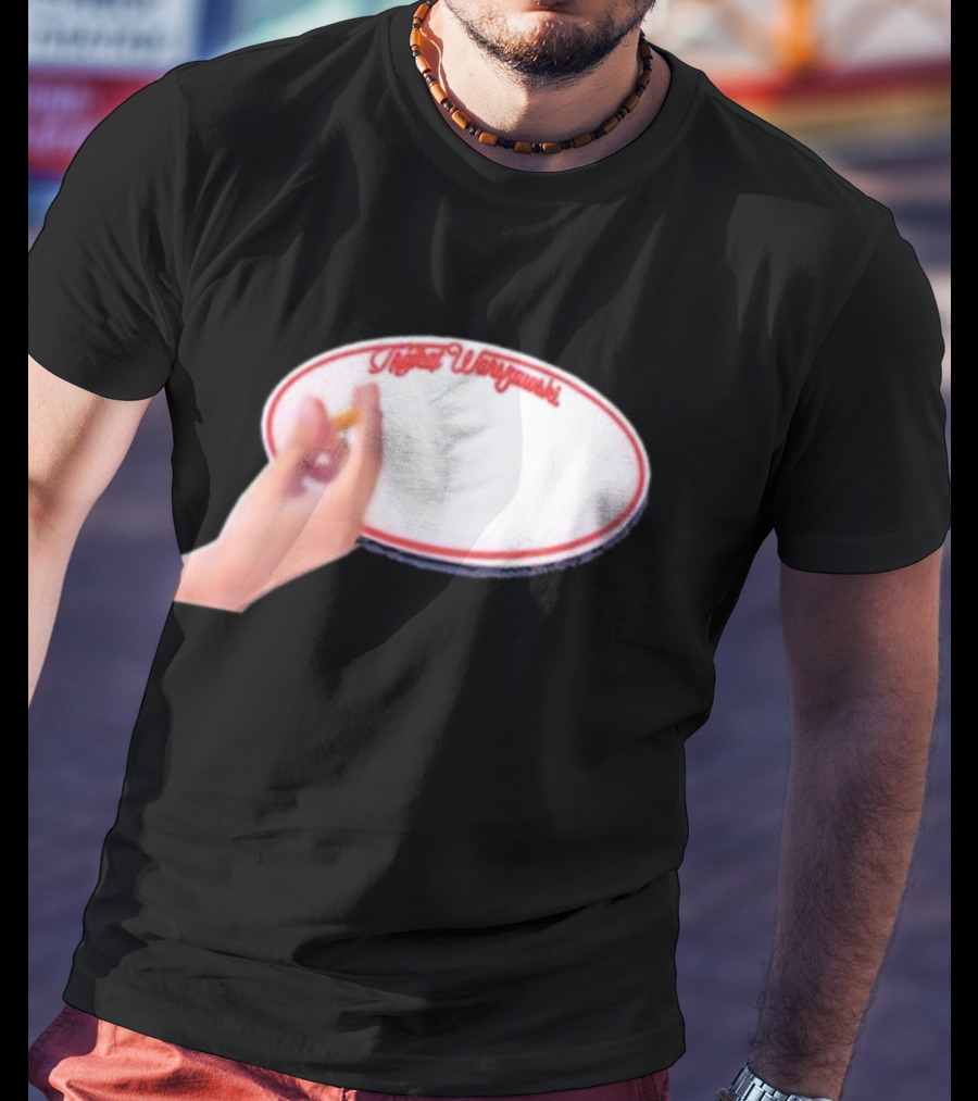 Trójkąt Warszawski White Plate With Hand And Cigarette T-Shirt