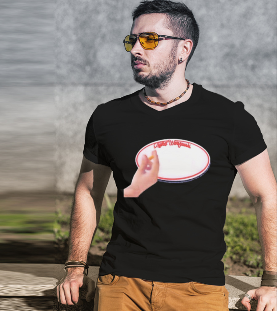 Trójkąt Warszawski White Plate With Hand And Cigarette T-Shirt