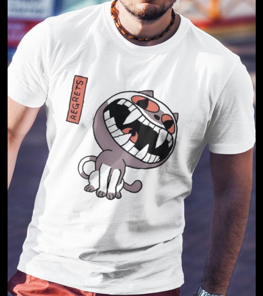 Herald Of Regrets Cartoon Cat Character T-Shirt