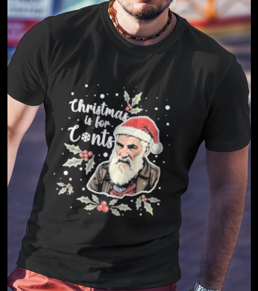 Jim Brassic Christmas Is For Cnts Santa T-Shirt