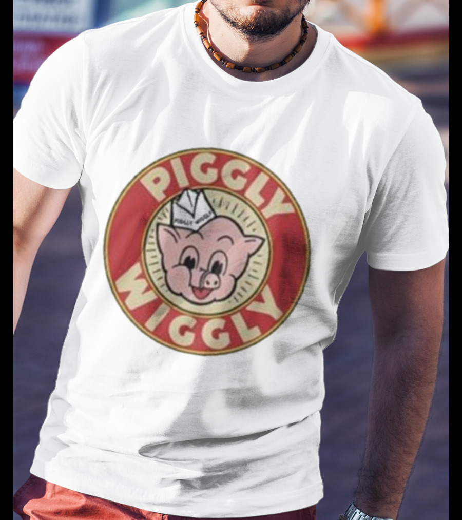 Piggly Wiggly Vintage Retro Logo Iconic Pig Image T-Shirt
