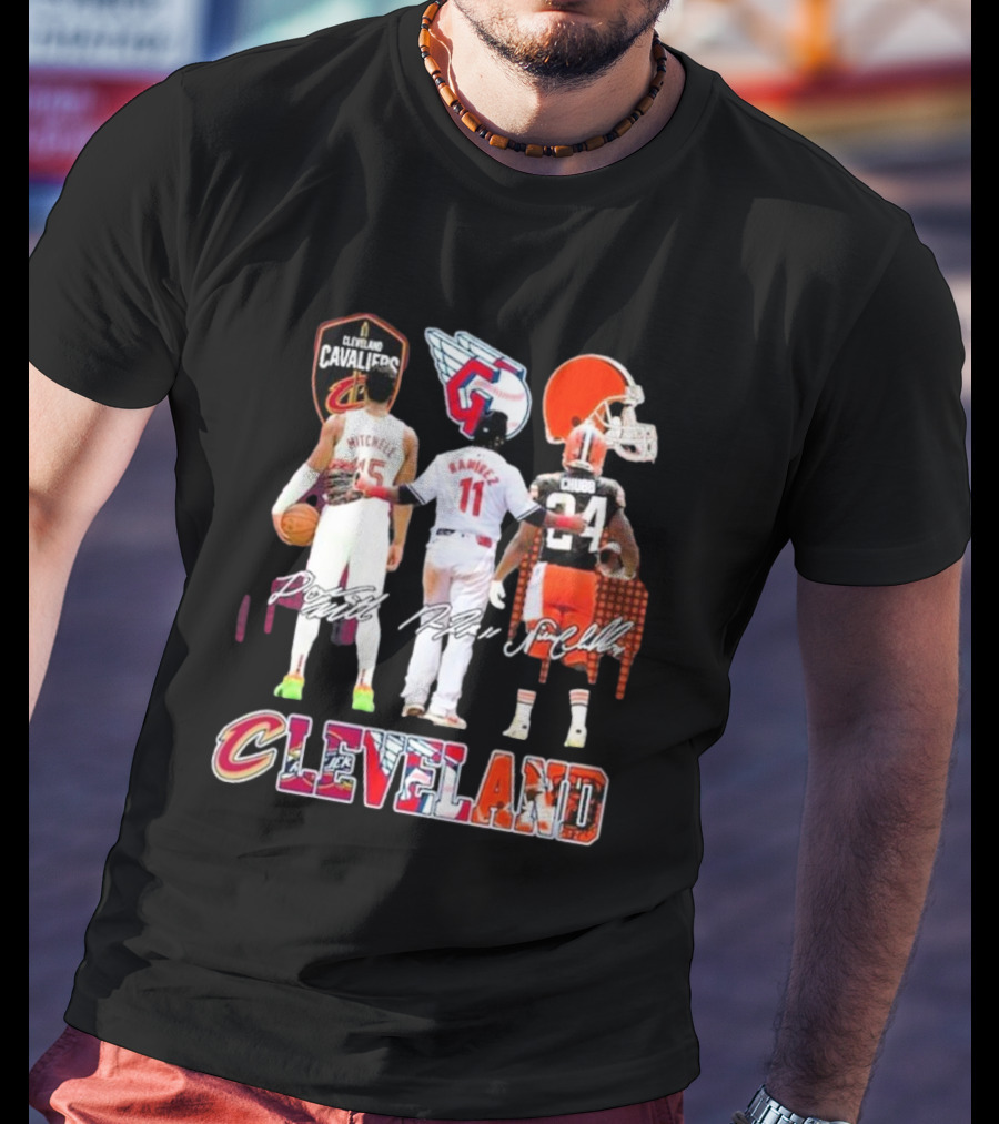 Cleveland Cavaliers Mitchell Guardians Ramirez Browns Chubb Team Unity T-Shirt