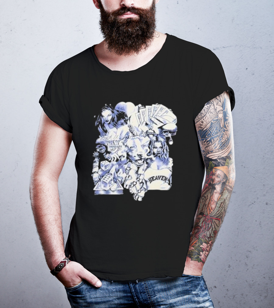 Geezyworld Heaven OTX FYPM Dice Cards Chains Women T-Shirt