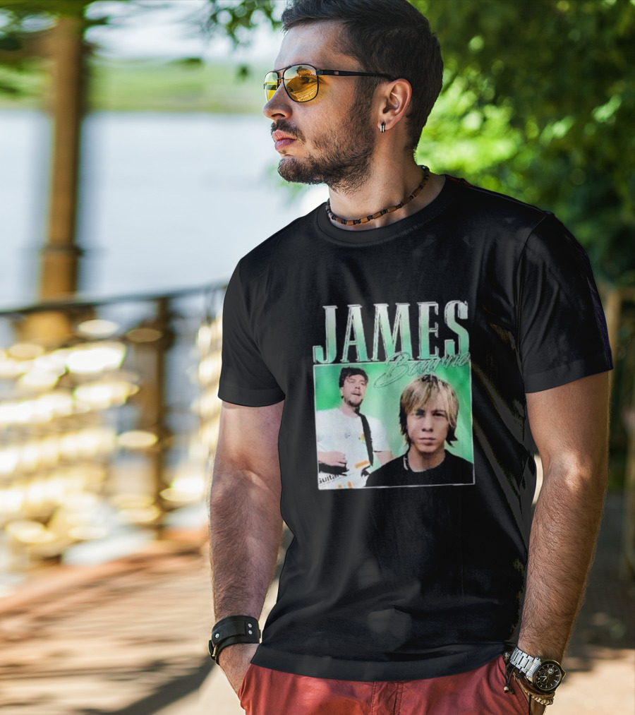 James Bourne Duo Musical Tribute Green Background T-Shirt