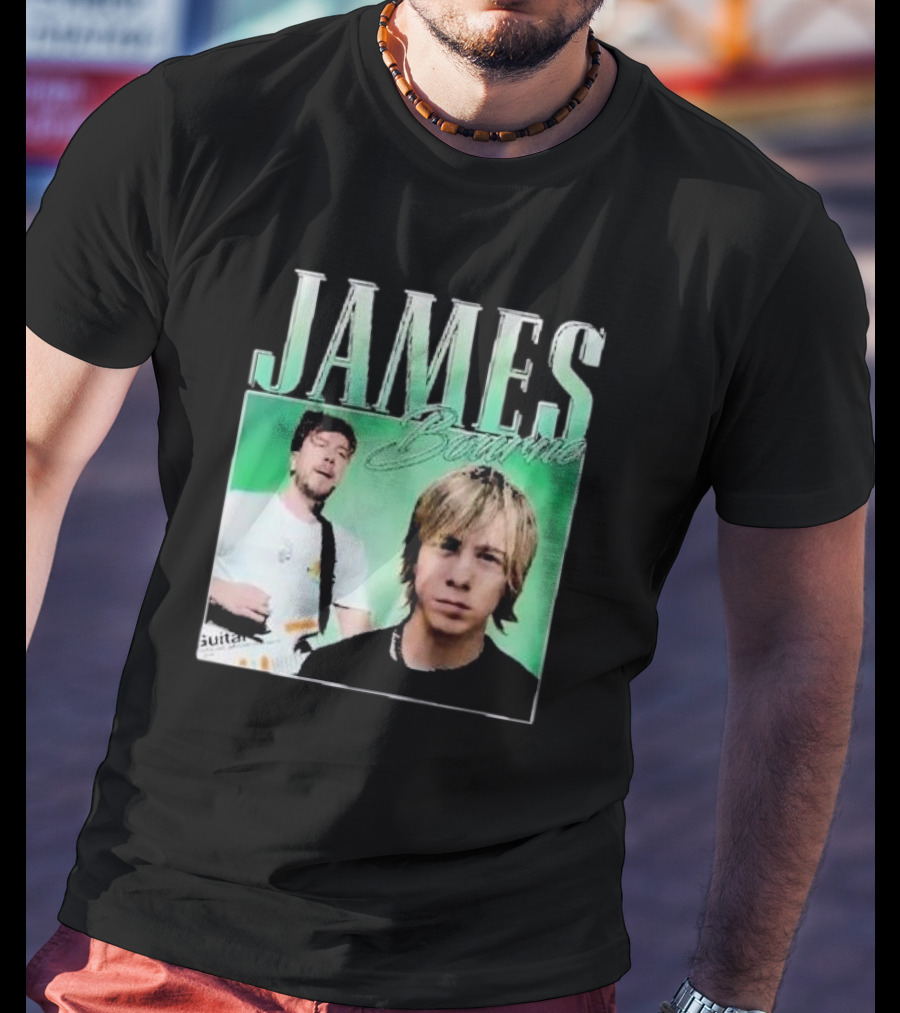 James Bourne Duo Musical Tribute Green Background T-Shirt