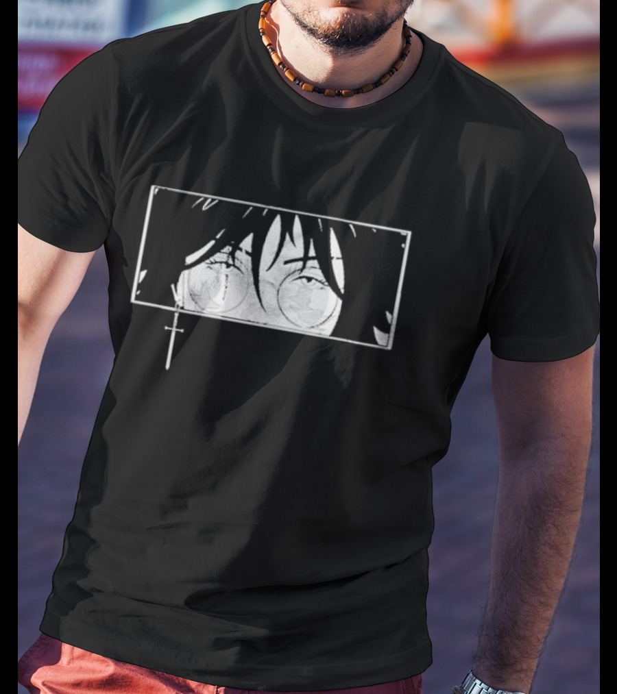 Mercy Zenin Maki Eyes Anime Manga Style Cross T-Shirt