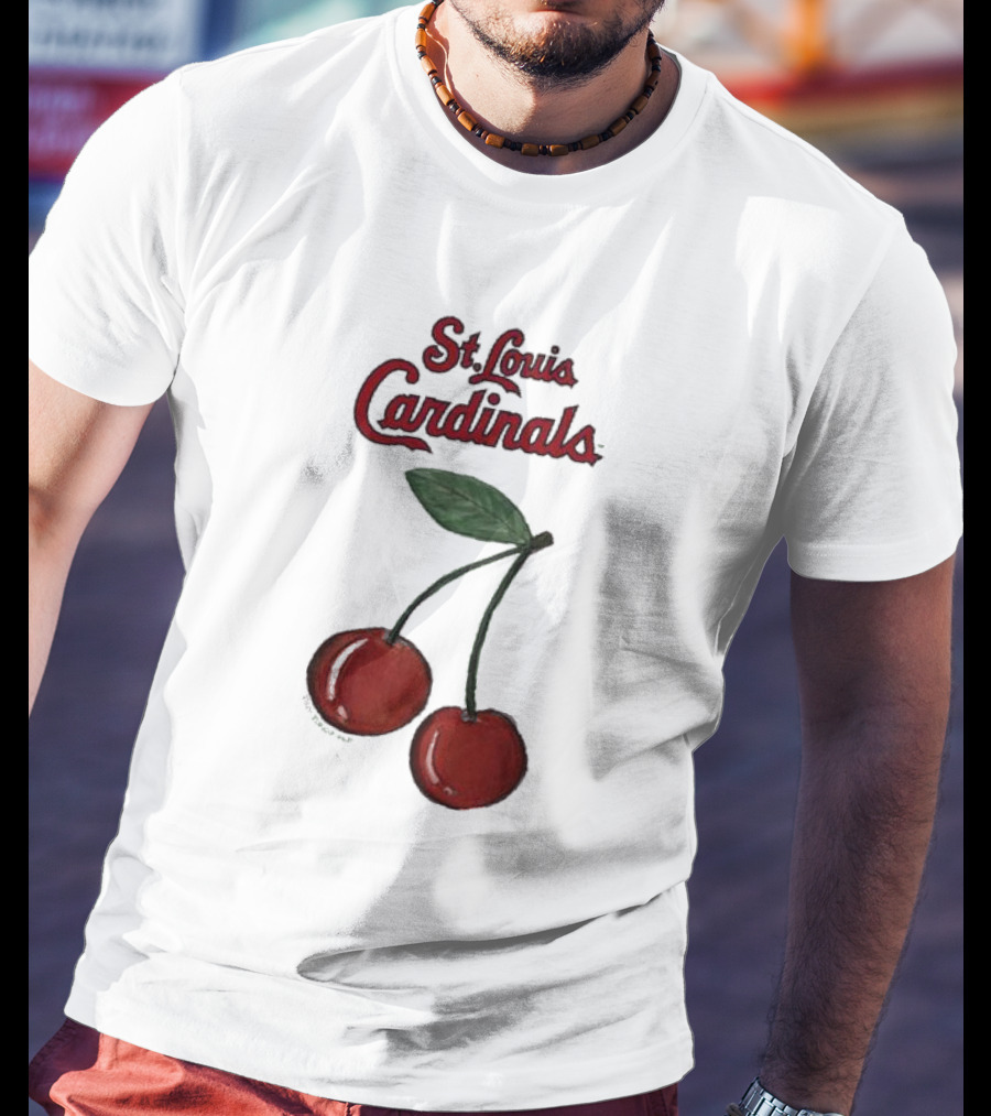 St. Louis Cardinals Cherries Baseball Team T-Shirt