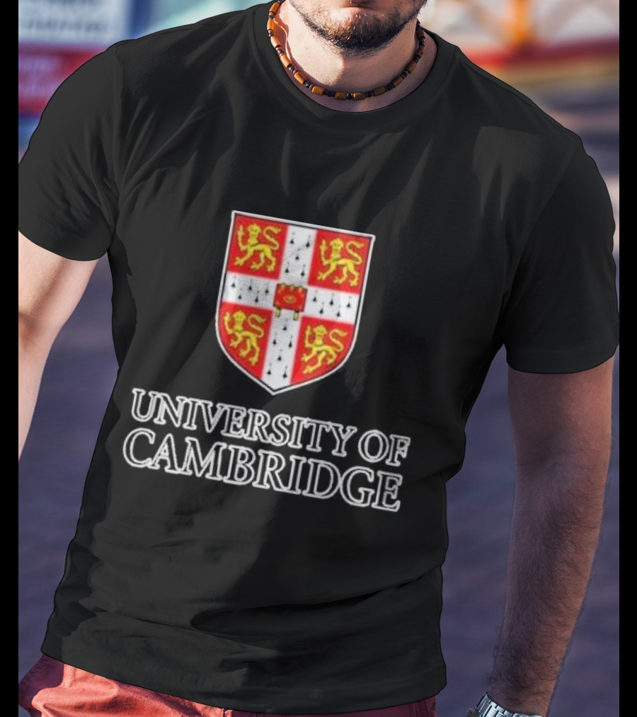 University Of Cambridge Emblem Crest With Lions And Cross T-Shirt