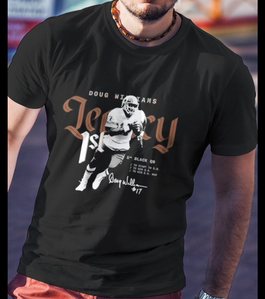 Doug Williams Legacy 1st Black QB Washington Commanders Mitchell And Ness T-Shirt