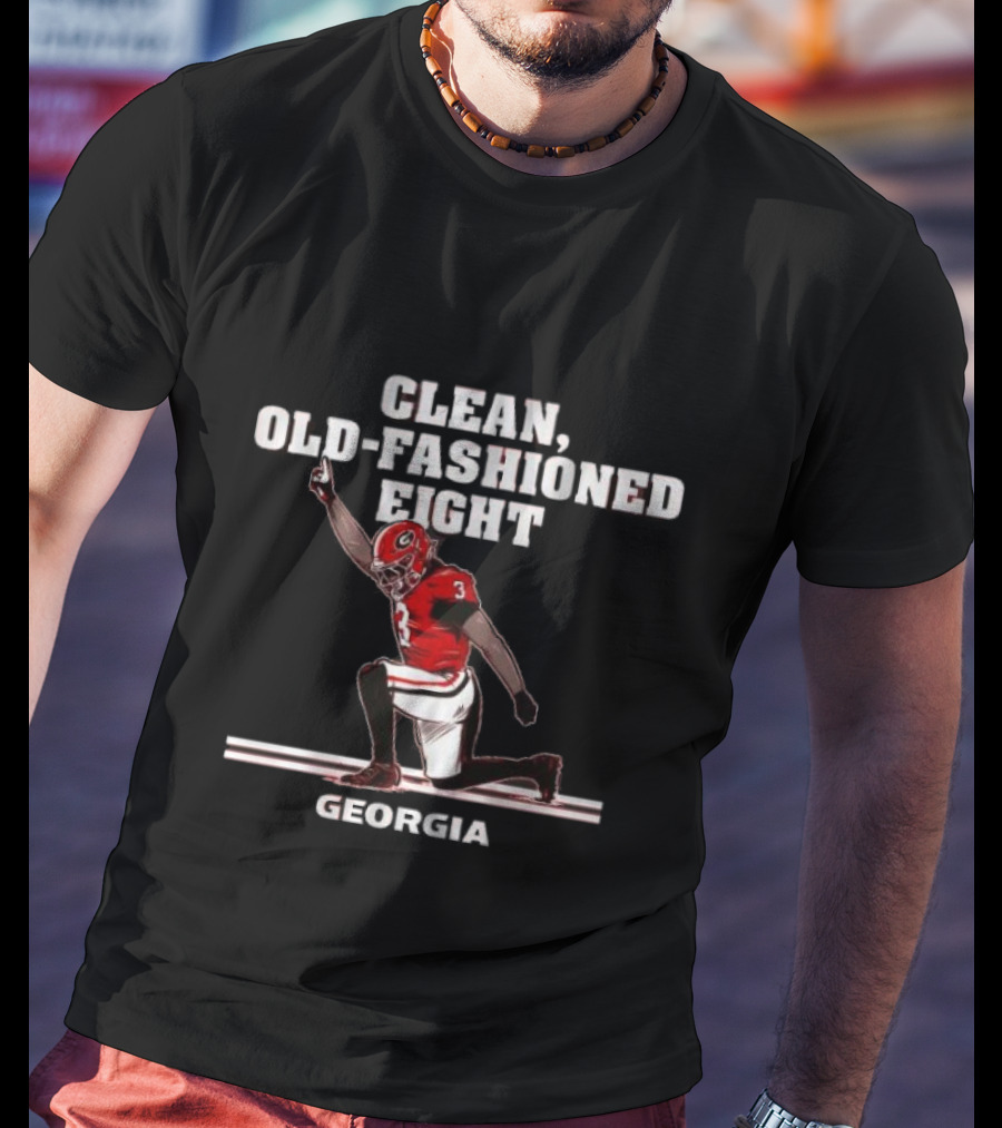 Georgia Football Clean Old-Fashioned Eight T-Shirt
