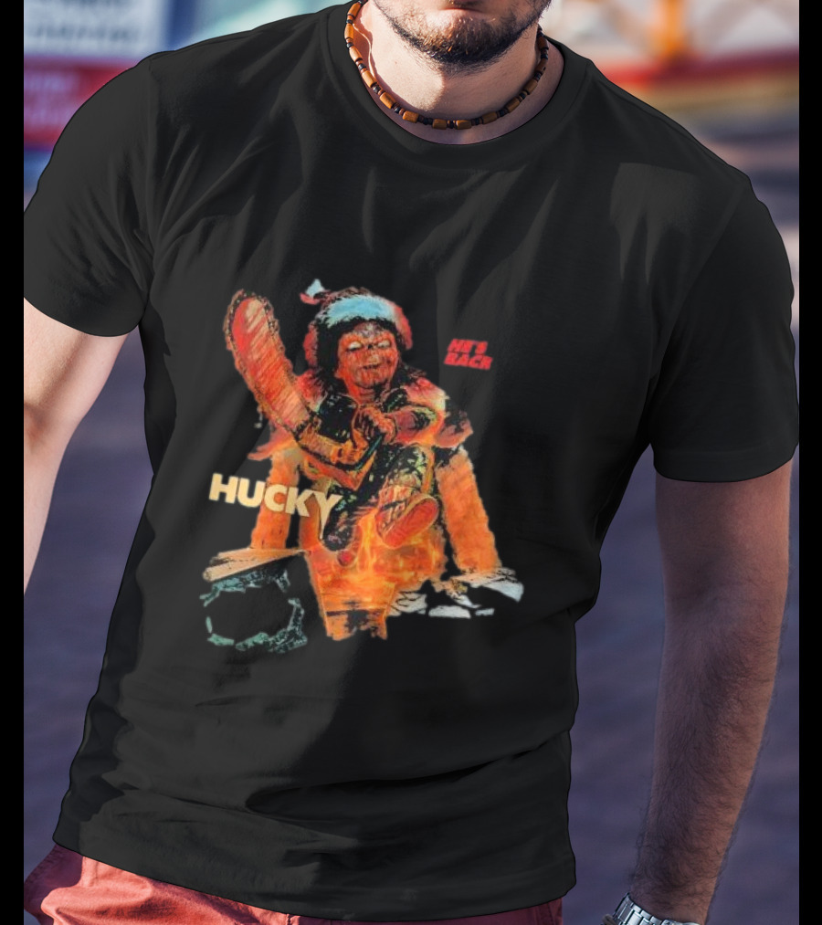 Hucky Holiday Horror He’s Back T-Shirt