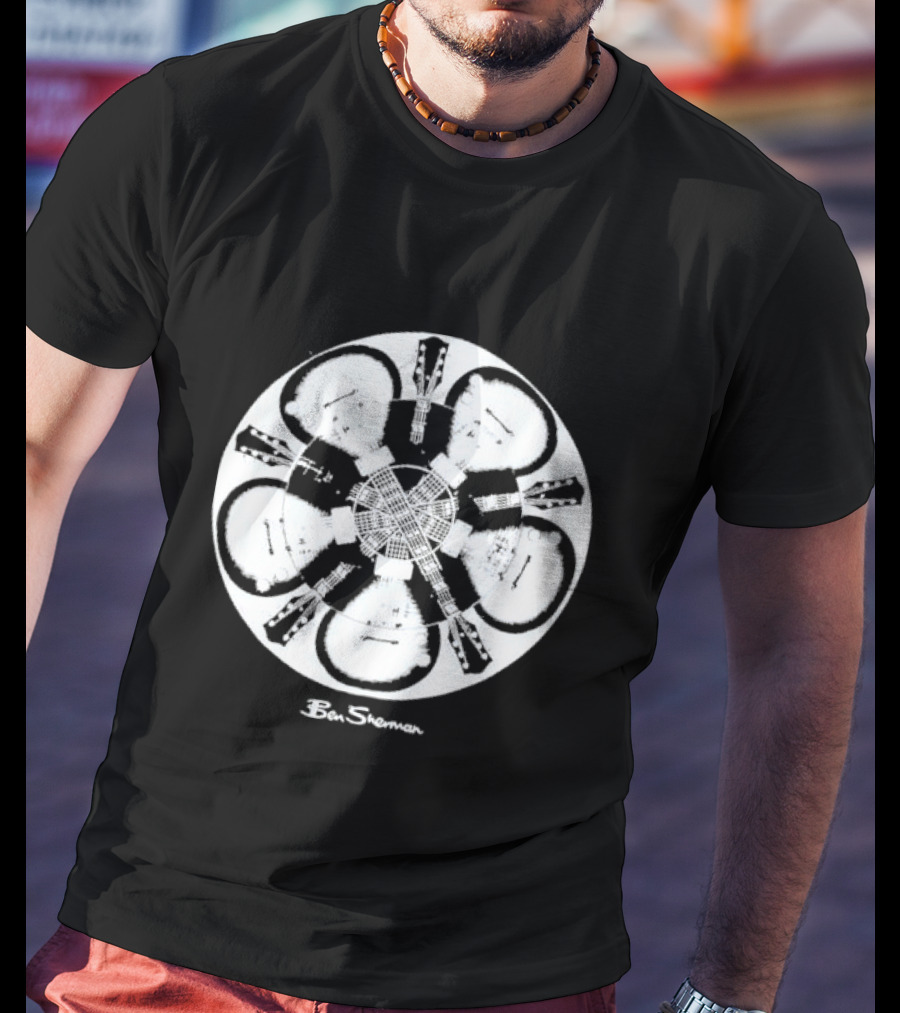 Guitar Mandala Ben Sherman Optical Illusion T-Shirt