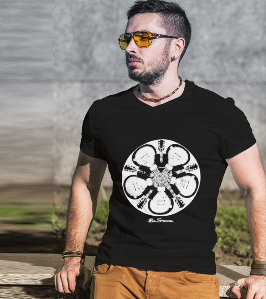 Guitar Mandala Ben Sherman Optical Illusion T-Shirt