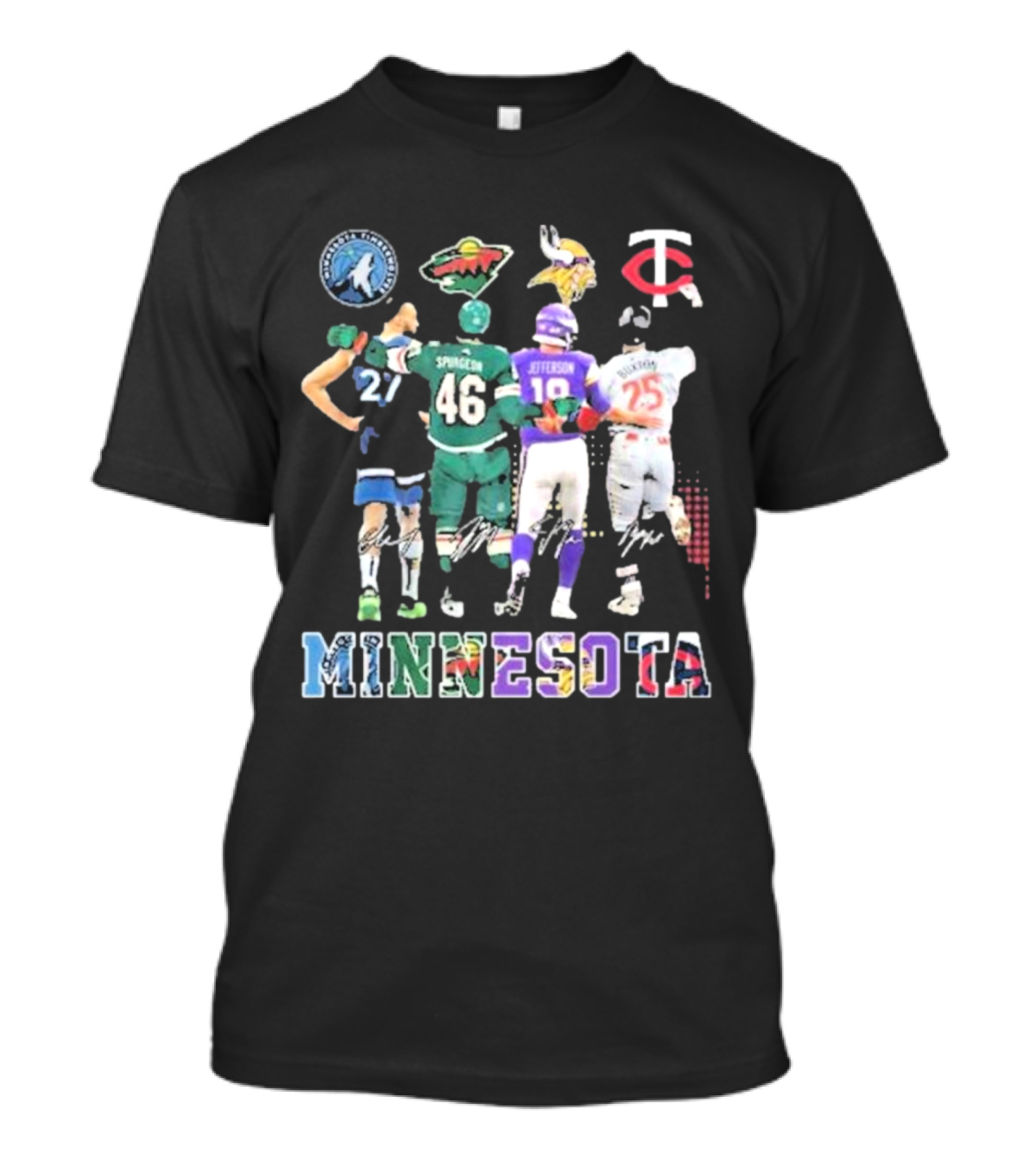 Minnesota Timberwolves Wild Vikings Twins Signature T-Shirt