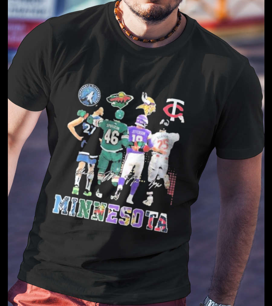 Minnesota Timberwolves Wild Vikings Twins Signature T-Shirt