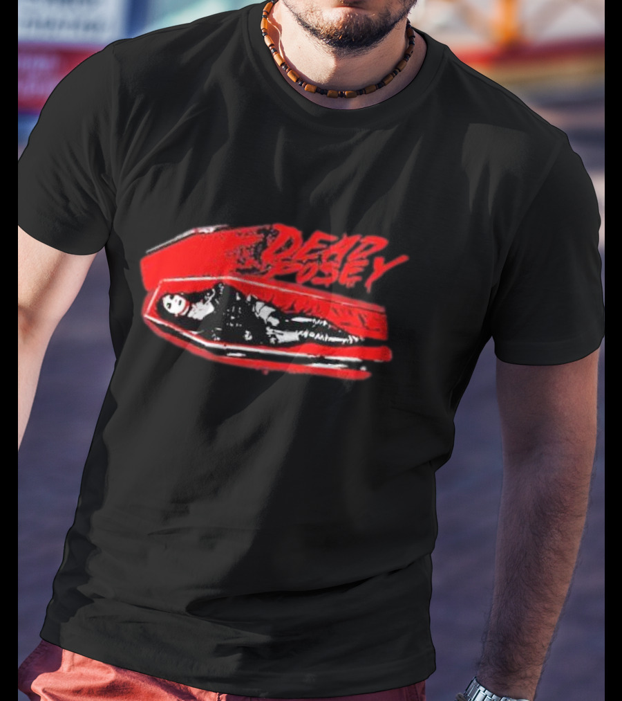 Dead Posey Coffin Red And Black Rock T-Shirt